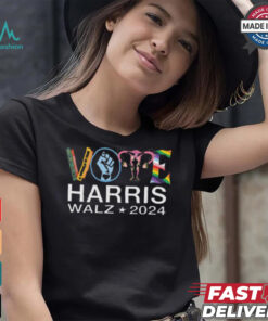 Feminism abortion right lgbt vote harris walz 2024 shirt