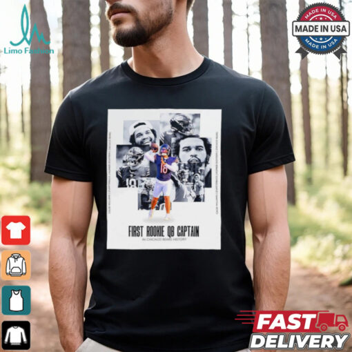 First Rookie QB Captain in Chicago Bears history shirt
