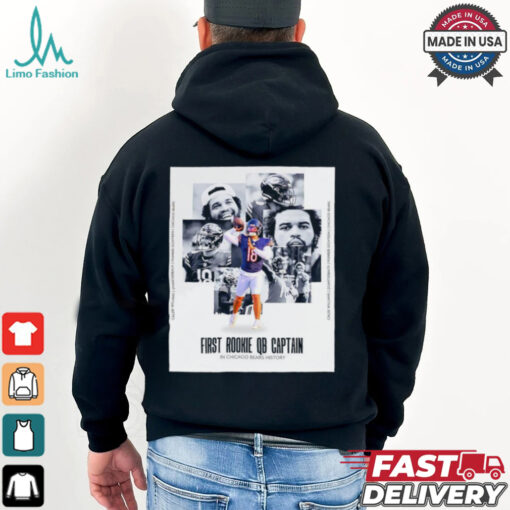 First Rookie QB Captain in Chicago Bears history shirt