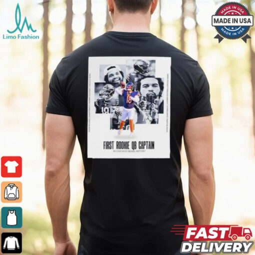 First Rookie QB Captain in Chicago Bears history shirt