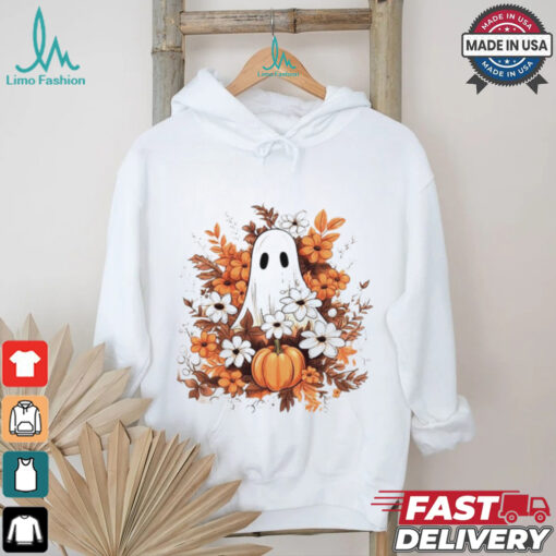 Floral Ghost Halloween Vintage Shirt