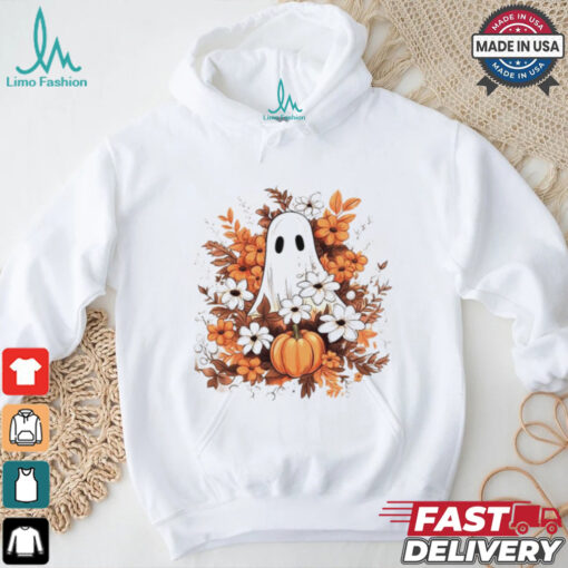 Floral Ghost Halloween Vintage Shirt