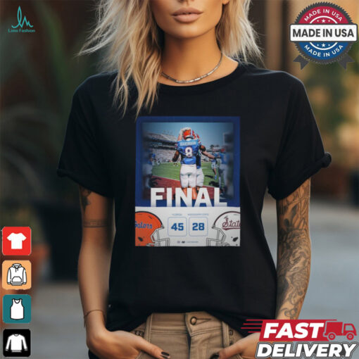 Florida Gators Win 45 28 Mississippi State Football 2024 Game Day Final Score Shirt