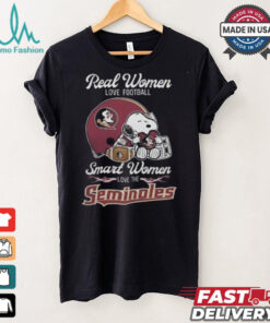 Florida State Seminoles x Snoopy Real Women Love Football Smart Women Helmet 2024 Shirt
