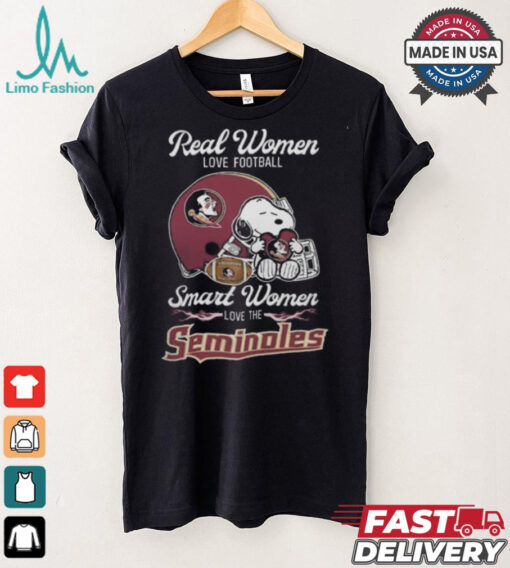 Florida State Seminoles x Snoopy Real Women Love Football Smart Women Helmet 2024 Shirt