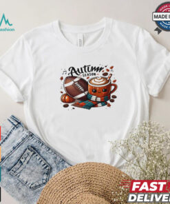 Football and Coffee Autumn Season T shirt
