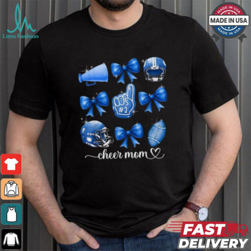 Football and cheer mom Football coquette bow game day shirt