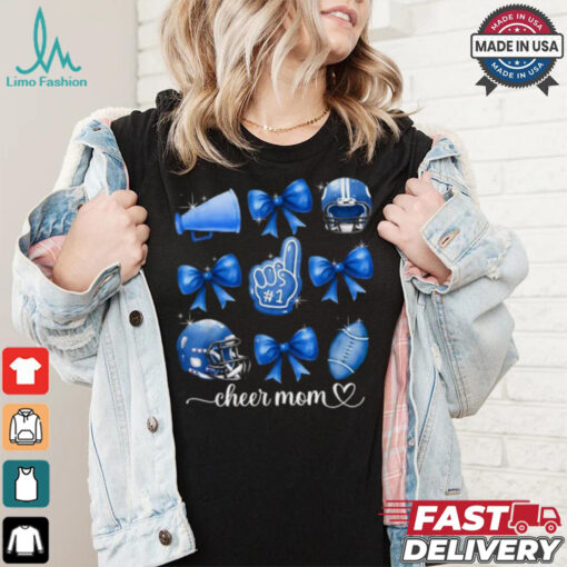 Football and cheer mom Football coquette bow game day shirt