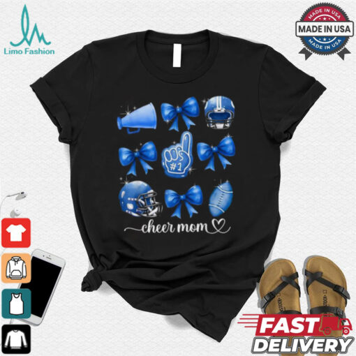 Football and cheer mom Football coquette bow game day shirt