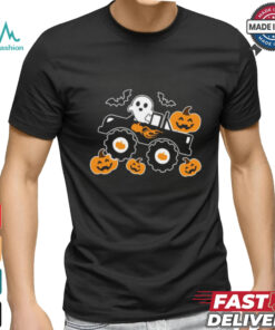 For Kids Boy Monster Truck Pumpkin Halloween T Shirt