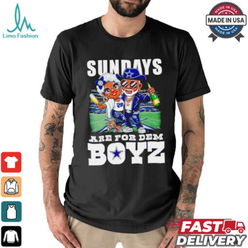 Funny Sundays are for Dem Boyz Dallas Cowboys caricature shirt