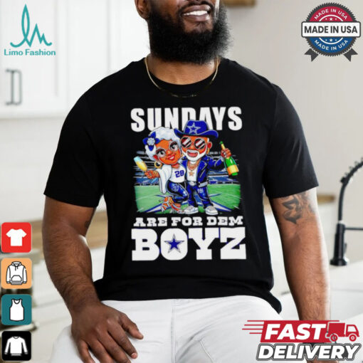 Funny Sundays are for Dem Boyz Dallas Cowboys caricature shirt