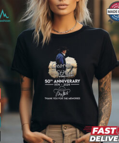 George Strait 50th anniversary 1974 2024 thank you for the memories signature shirt