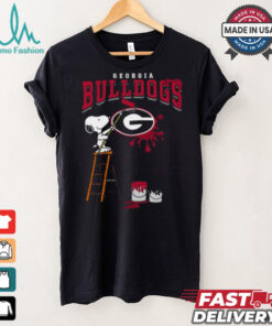 Georgia Bulldogs Snoopy Painting Shirt