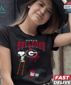 Georgia Bulldogs Snoopy Painting Shirt
