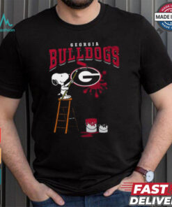 Georgia Bulldogs Snoopy Painting Shirt