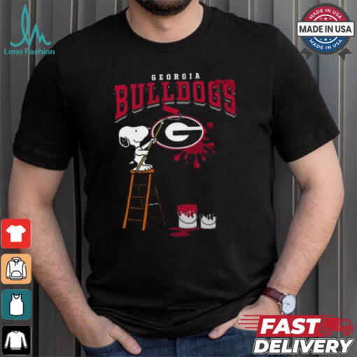 Georgia Bulldogs Snoopy Painting Shirt