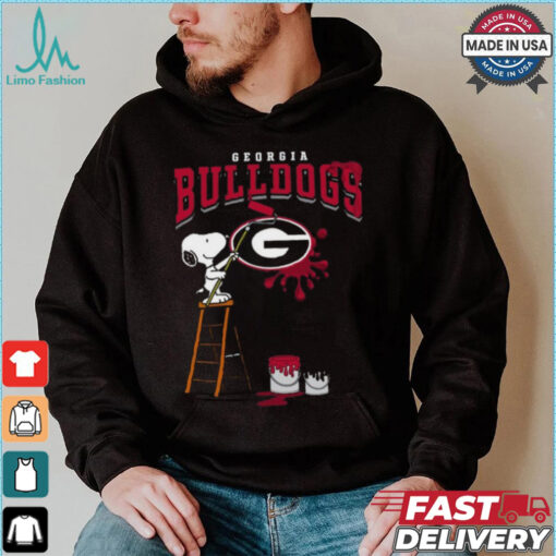 Georgia Bulldogs Snoopy Painting Shirt