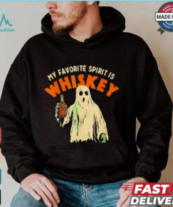 Ghost my favorite spirit is whiskey Halloween shirt