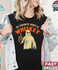 Ghost my favorite spirit is whiskey Halloween shirt