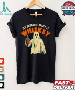 Ghost my favorite spirit is whiskey Halloween shirt