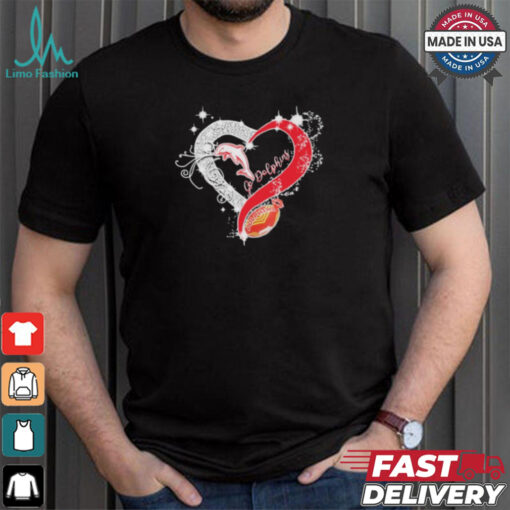 Go Dolphins Miami Dolphins Football diamond heart love shirt