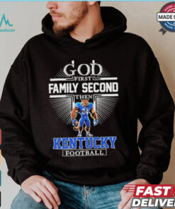 God First Family Second Then Kentucky Wildcats Football Mascot Shirt