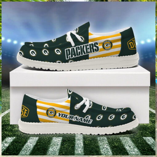 Green Bay Packers 2024 Version Personalized Hey Dude Shoes