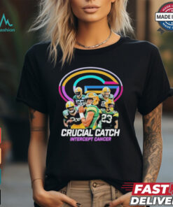 Green Bay Packers Crucial Catch Intercept Cancer T Shirt, hoodie, sweater, long sleeve and tank top Green Bay Packers Crucial Catch Intercept Cancer T Shirt