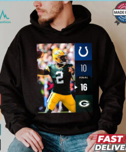 Green Bay Packers Win 16 10 Indianapolis Colts 2024 NFL Week 2 Final Score Shirt
