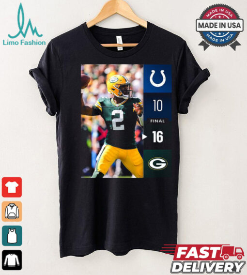 Green Bay Packers Win 16 10 Indianapolis Colts 2024 NFL Week 2 Final Score Shirt