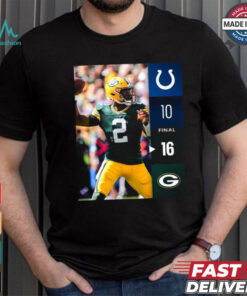 Green Bay Packers Win 16 10 Indianapolis Colts 2024 NFL Week 2 Final Score Shirt