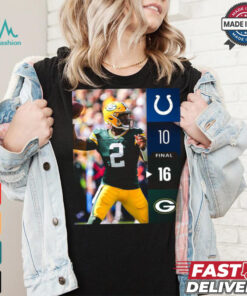 Green Bay Packers Win 16 10 Indianapolis Colts 2024 NFL Week 2 Final Score Shirt