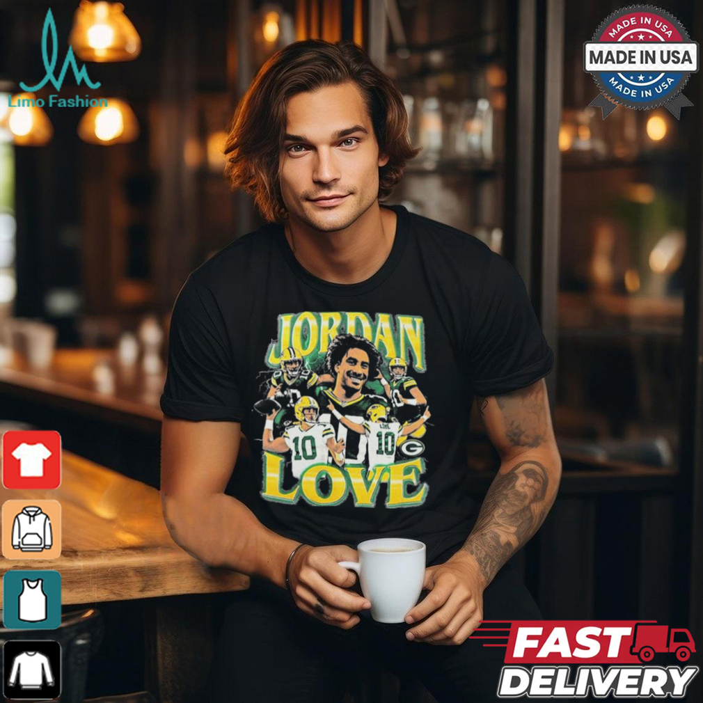 Green bay Packers #10 Jordan Love Mural Graphics t shirt Green bay Packers #10 Jordan Love Mural Graphics t shirt