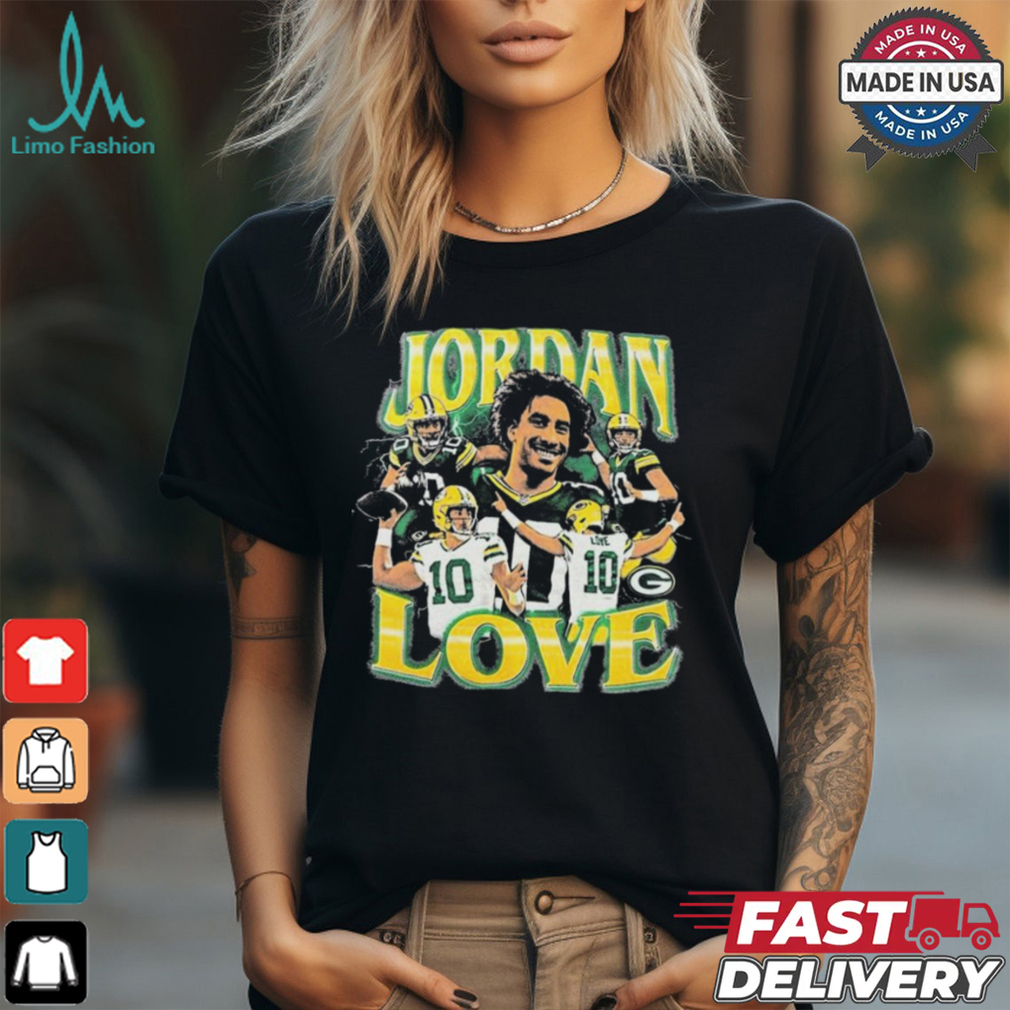 Green bay Packers #10 Jordan Love Mural Graphics t shirt Green bay Packers #10 Jordan Love Mural Graphics t shirt