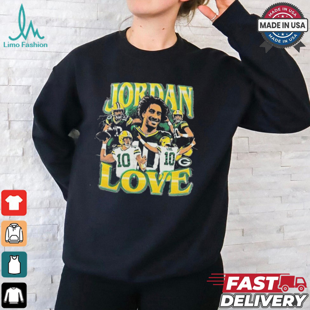 Green bay Packers #10 Jordan Love Mural Graphics t shirt Green bay Packers #10 Jordan Love Mural Graphics t shirt