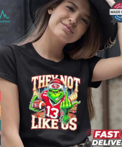Grinch They Not Like Us 13 Football Shirt