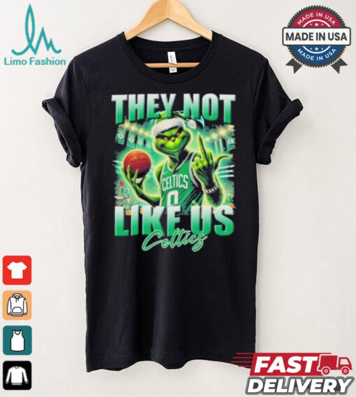 Grinch X Boston Celtics They Not Like Us Christmas Shirt