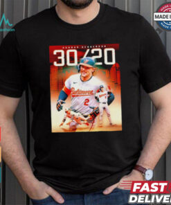 Gunnar Henderson Baltimore Orioles first career 30 20 season T shirt