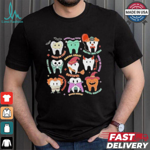 Halloween Dental Boo Crew Dentist Costume Teeth Shirt