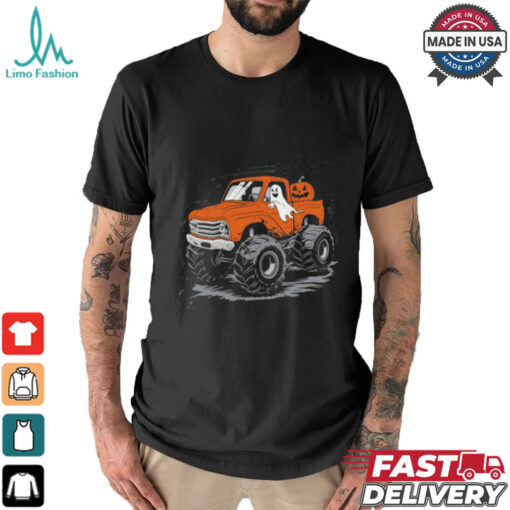 Halloween Shirt For Kids Boy Monster Truck Pumpkin Halloween T Shirt