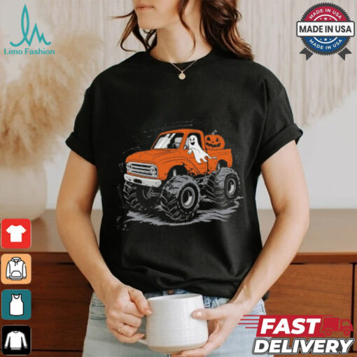 Halloween Shirt For Kids Boy Monster Truck Pumpkin Halloween T Shirt