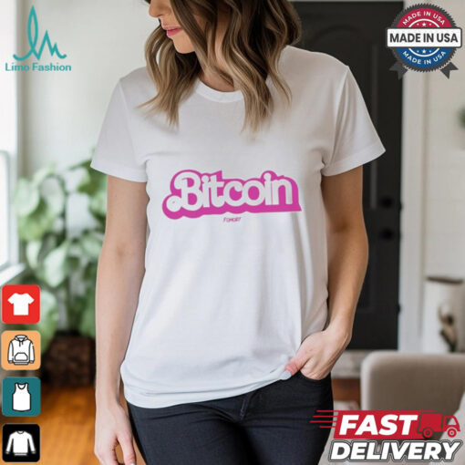 Hannah Hughes Wearing Bitcoin Fom021 Barbie Shirt