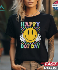 Happy Dot Day 2024 Smile Face Colorful Polka Dot Teacher Kid T Shirt