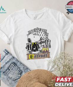 Harry Potter Snoopy Hufflepuff Hogwarts house shirt
