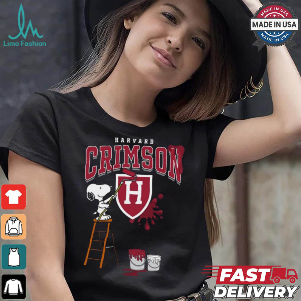 Harvard Crimson Snoopy Painting Shirt Harvard Crimson Snoopy Painting Shirt