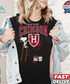 Harvard Crimson Snoopy Painting Shirt