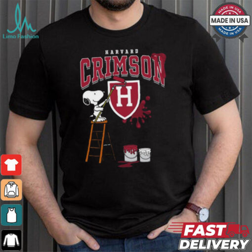 Harvard Crimson Snoopy Painting Shirt