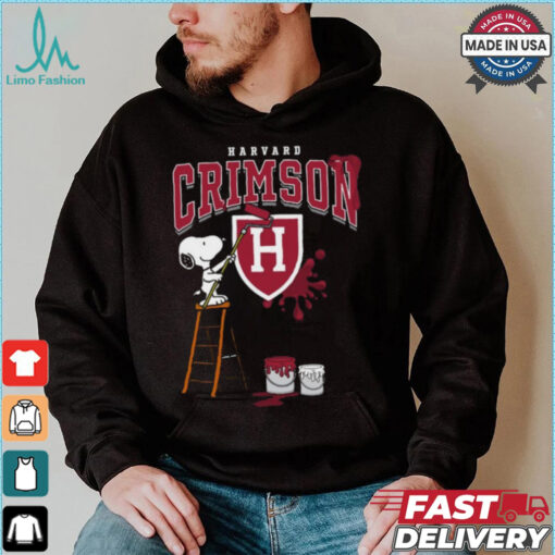 Harvard Crimson Snoopy Painting Shirt