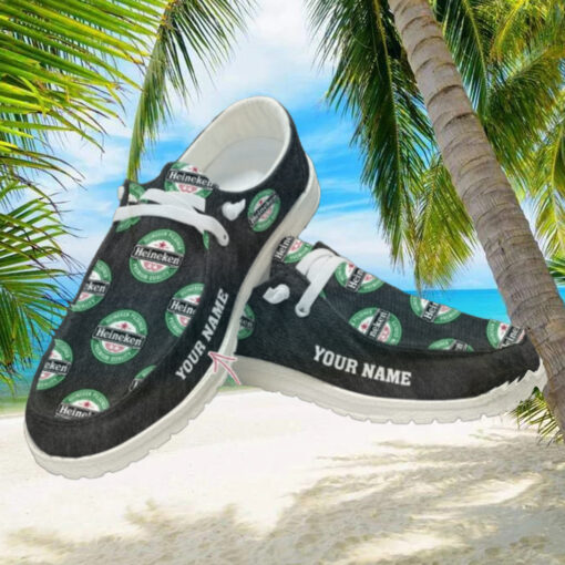 Heineken Custom Name Hey Dude Shoes
